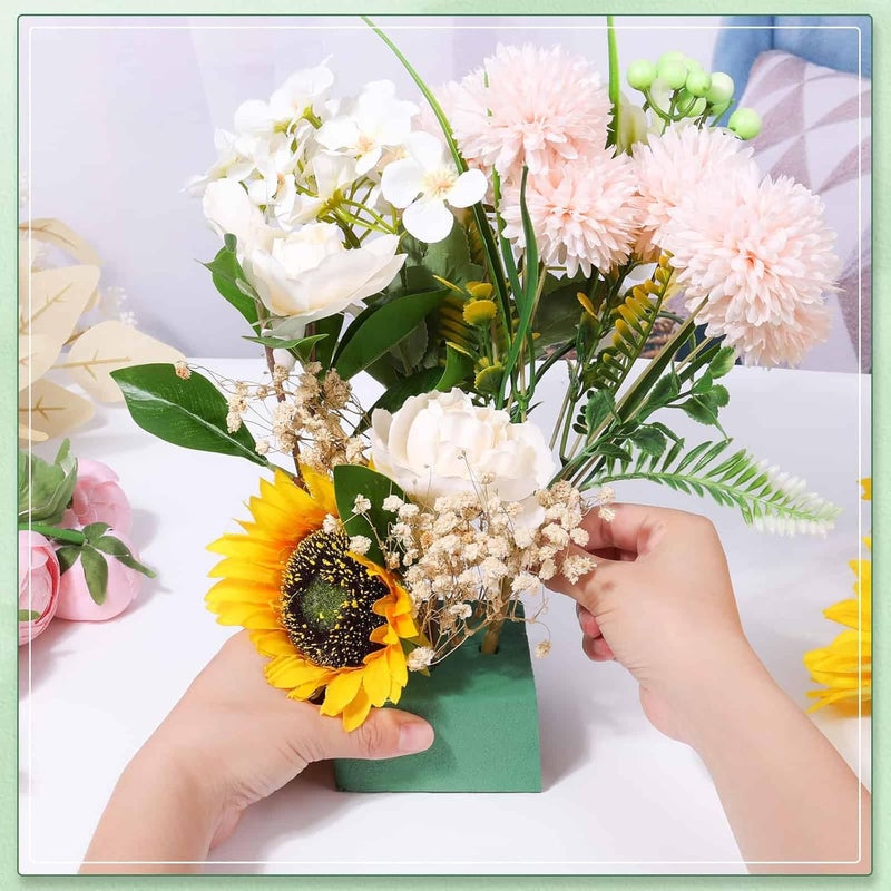 Audab 6 Pcs Floral Foam Blocks for Flower Arrangement, Wet and Dry Green Floral Foam for Wedding, Birthdays, Home Decorations (Small Size 5.5” L x 3.1” W x 1.7” H) - Image 4